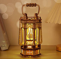 Конструктор Robotime 3D дерев'яний пазл модель Вінтажний ліхтар ROKR Vintage Lantern LG907