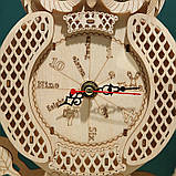 Конструктор Robotime 3D пазл дерев'яний модель Годинники Сова ROKR Owl Clock Mechanical LG802, фото 3