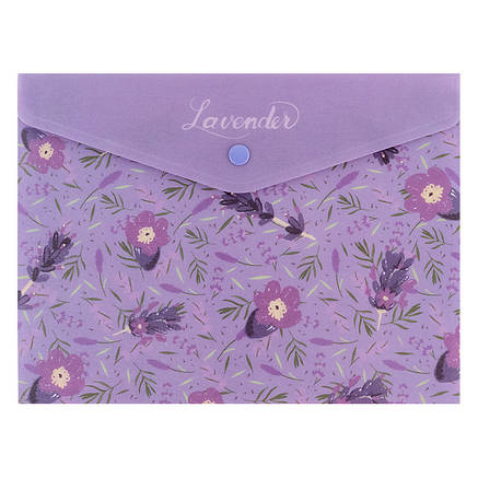 Папка на кнопці А5+ Lavender-1, фото 1