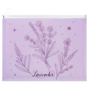 Папка на блискавці zip-lock А4+ Lavender-2, фото 1