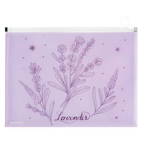 Папка на блискавці zip-lock А4+ Lavender-2, фото 3