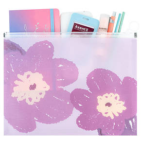 Папка на блискавці zip-lock А4+ Lavender-4, фото 4