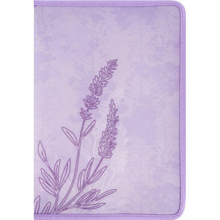 Папка об'ємна на блискавці А4+ Lavender-2, фото 1