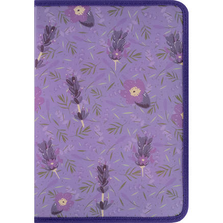 Папка об'ємна на блискавці А4+ Lavender-4, фото 1