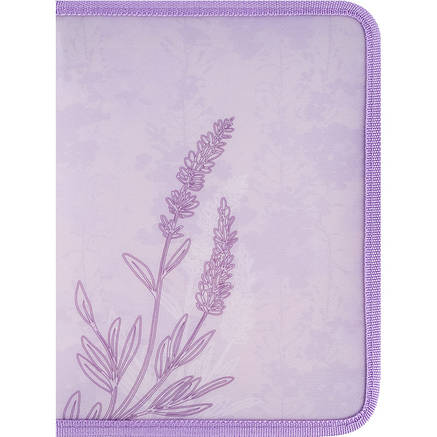Папка об'ємна на блискавці А5+ Lavender-2, фото 1