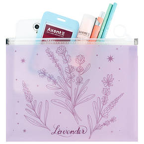 Папка на блискавці zip-lock А5+ Lavender-2, фото 4