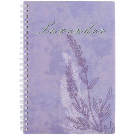 Блокнот на спіралі пласт. обкл., А5, 80 арк.,кл., Lavender 3, фото 1