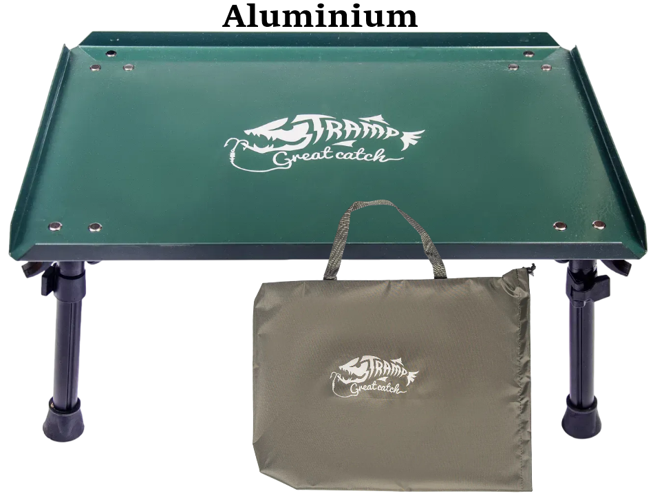 Алюмінієвий монтажний столик Tramp TRF-056 | Складана конструкція, регульовані за висотою ніжки, з чохлом, для риболовлі