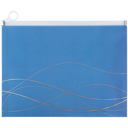 Папка на блискавці zip-lock, А4 Waves-2, фото 1