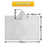 Дитячий дощовик пончо від дощу багаторазовий на кнопках Hechpro Зріст 120-140 см сірий (1020), фото 5