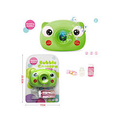 3939-95 А Камера з мильними бульбашками на батарейках, підсвітка, звукові ефекти, пляшечка з рідин