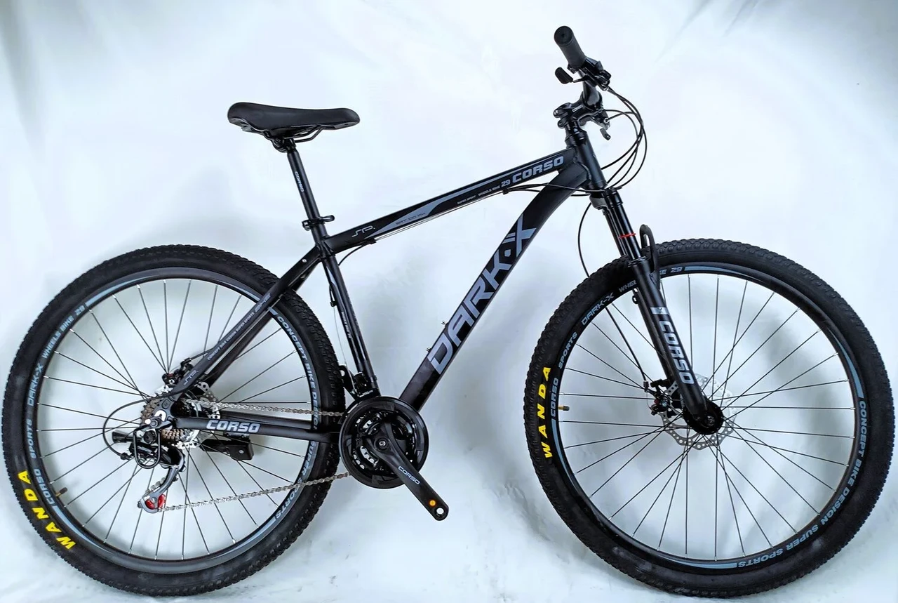 Велосипед гірський спортивний 29" Corso Dark-X DX-29702 чорний на зріст 172-180 см