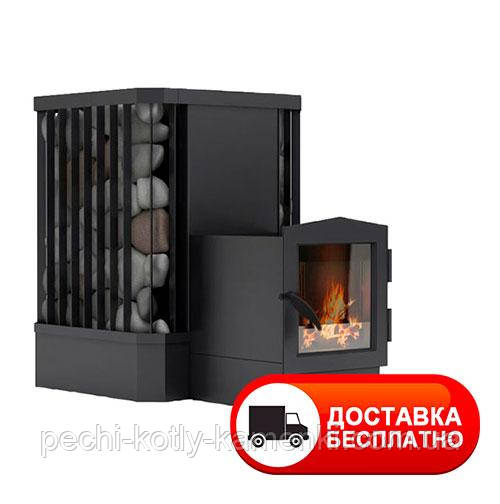 Піч для сауни VESUVI Ребро 15 м3 з виносом і склом 305*305