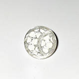 Гудзик перламутровий Лео з блиском білий13мм, фото 2