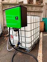 Міні АЗС на основі єврокуба на 1000 літрів з електронним лічильником, 220 В, 60 л/хв