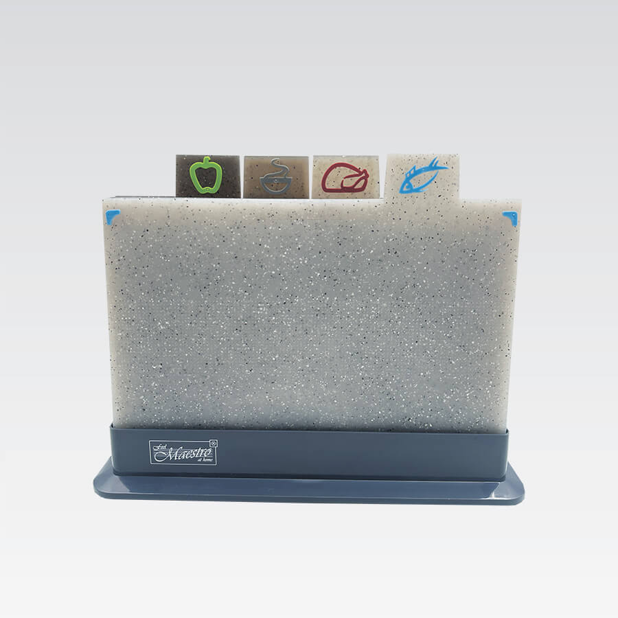 Набір обробних дощок Maestro 4 шт на підставці MR 1787TG, фото 1