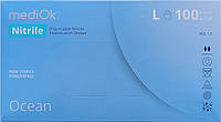 Перчатки нитриловые MediOk размер L, 100 шт/уп. Ocean