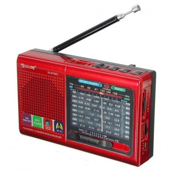 Портативна стовпчик радіо MP3 USB Golon RX-6622. Колір: червоний, фото 1