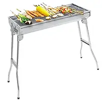 Переносний мангал гриль барбекю Знімна решітка BBQ 5002C складаний на ніжках 48*30*57 см