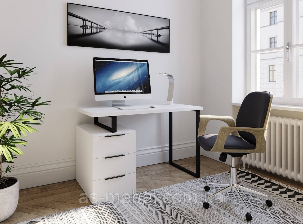 Стіл письмовий Loft на 3 ящика, фото 1