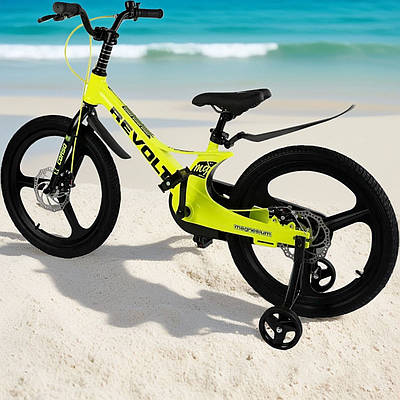 Жовтий дитячий велосипед двоколісний лисапед біцикл 20" хлопчикові та дівчинці для активного відпочинку Міцна рама