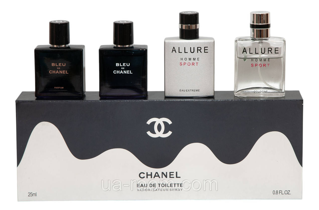 Парфюмированный набор Chanel 4*25мл Premium (НЕДОЛИВ)
