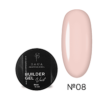 SAGA BUILDER GEL VEIL №08, 15 ML