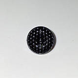 Гудзик глянцевий фігурний на ніжці чорний12мм, фото 2
