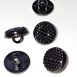 Гудзик глянцевий фігурний на ніжці чорний12мм, фото 3