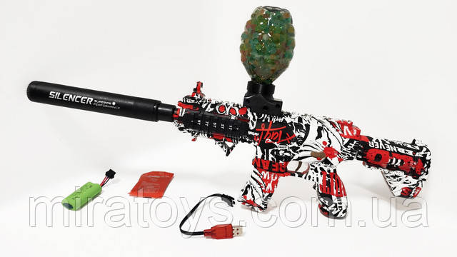 Детский автомат на орбизах Silencer Red со светящимся глушителем