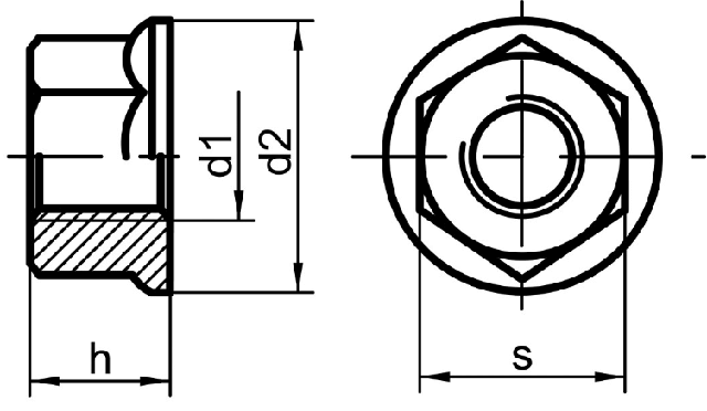 гайки din 6923