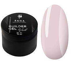 SAGA BUILDER GEL VEIL №11, 15 ML