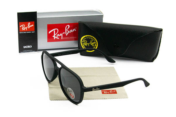 Сонцезахисні окуляри RAY BAN поляризаційні UV400 (арт. RB4376) чорний матовий, фото 3