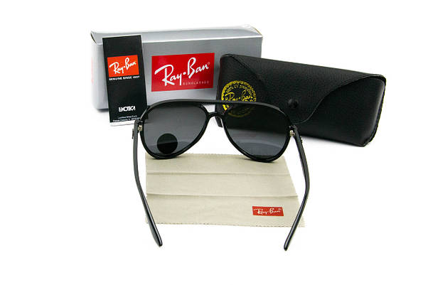 Сонцезахисні окуляри RAY BAN поляризаційні UV400 (арт. RB4376) черный глянець, фото 5