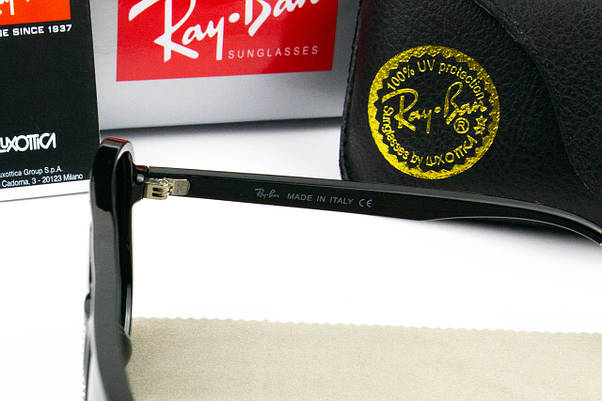 Сонцезахисні окуляри RAY BAN поляризаційні UV400 (арт. RB4376) черный глянець, фото 6