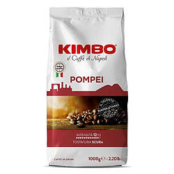 Кава в зернах Kimbo Pompei 1кг Італія Кімбо Помпеї міцна насичена кава