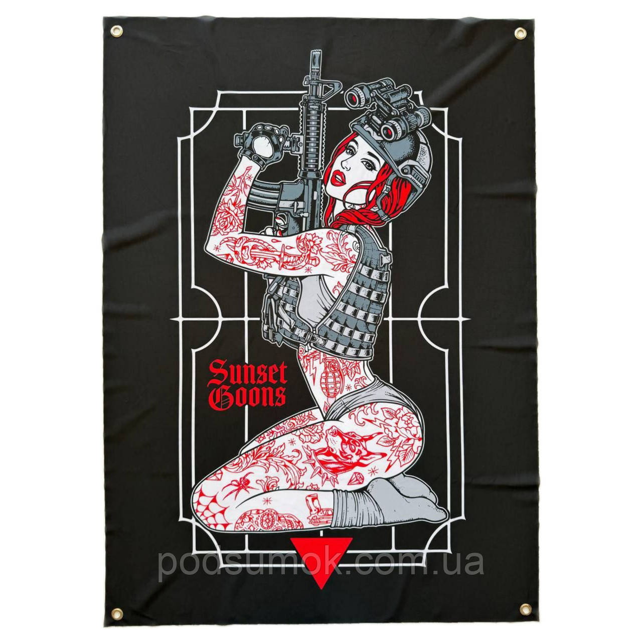 Банер прапор військовий SUNSET GOONS 70х100 см настінний односторонній з люверсами