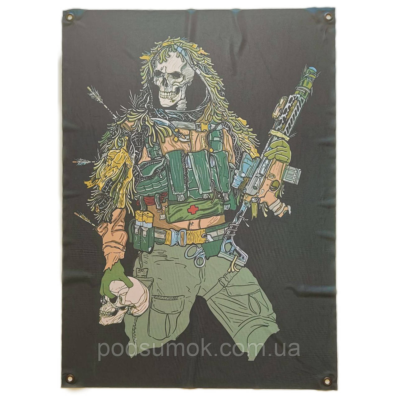 Банер прапор військовий 20-195 70х100 см настінний односторонній з люверсами, фото 1
