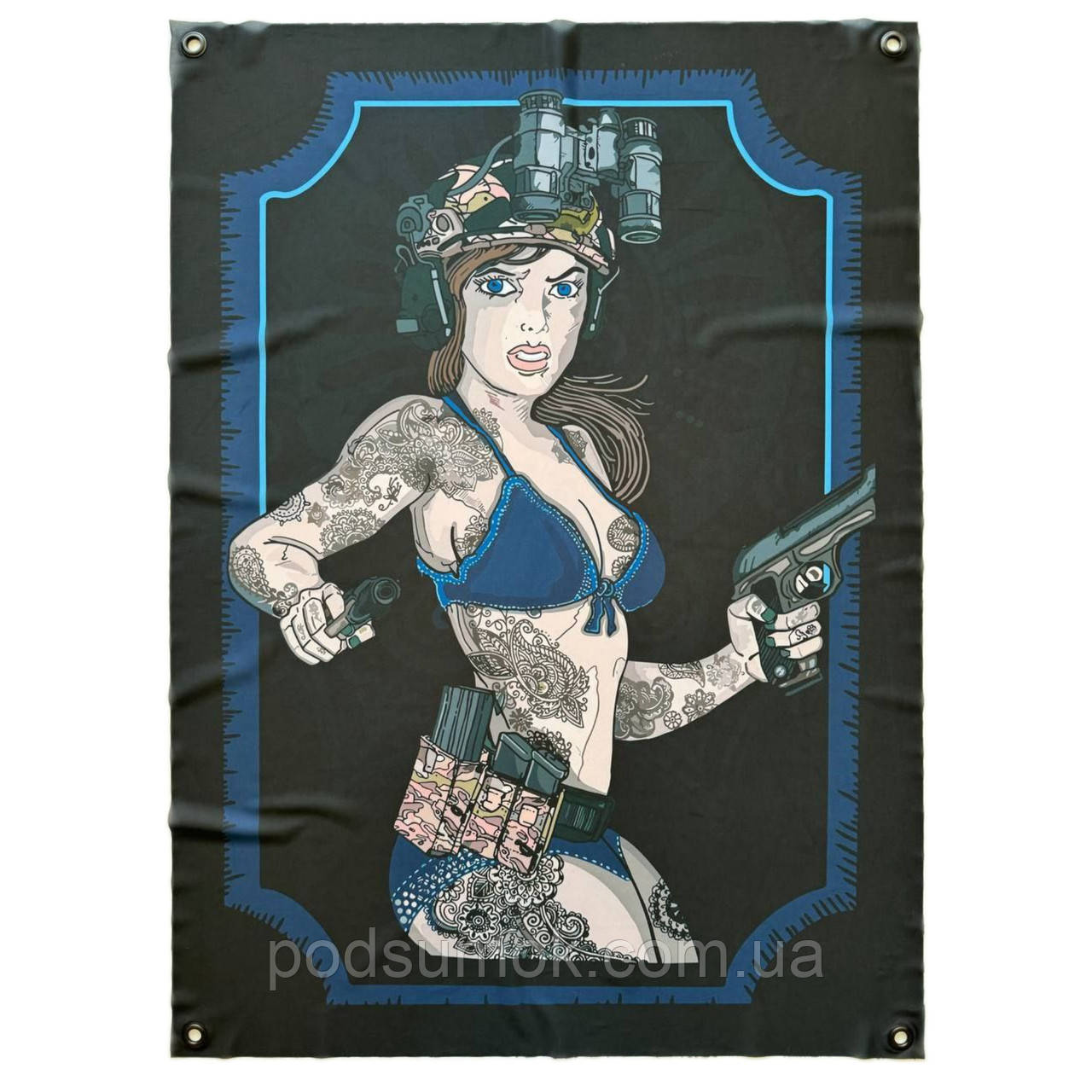 Банер прапор військовий 20-197 70х100 см настінний односторонній з люверсами, фото 1