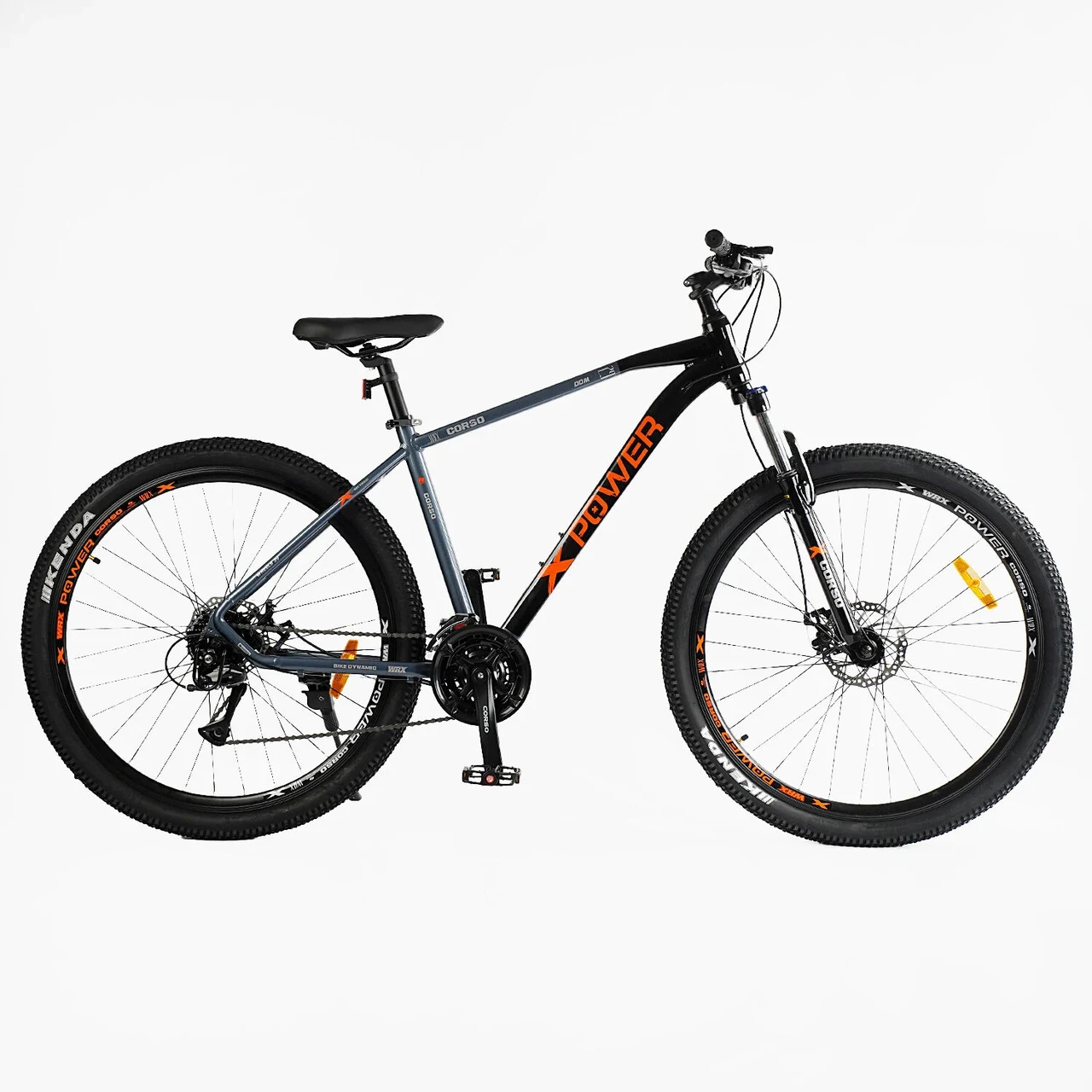 Велосипед спортивний гірський 29" Corso X-POWER PW-93255 сіро-помаранчевий на зріст 172-180 см