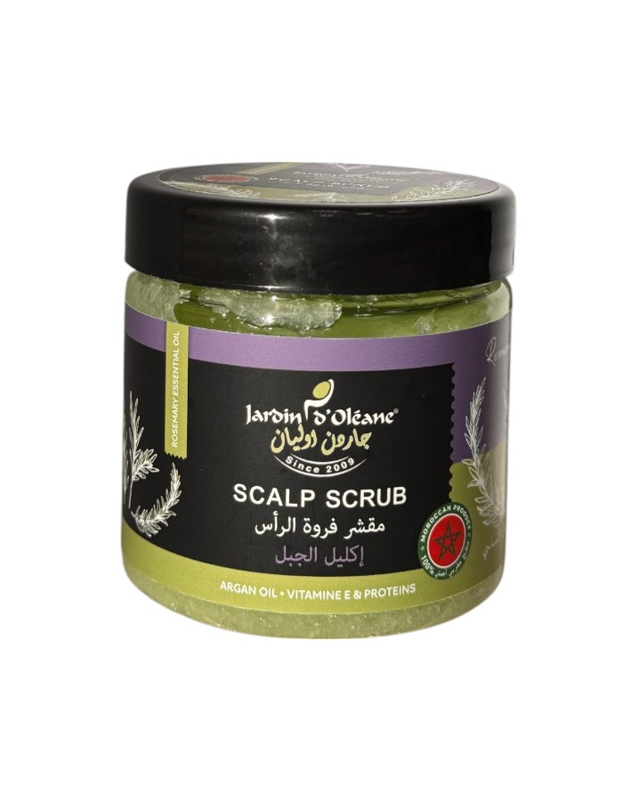 Марокканський сольовий скраб для шкіри голови Jardin D'Oleane Scalp Scrub з розмарином 250 грам