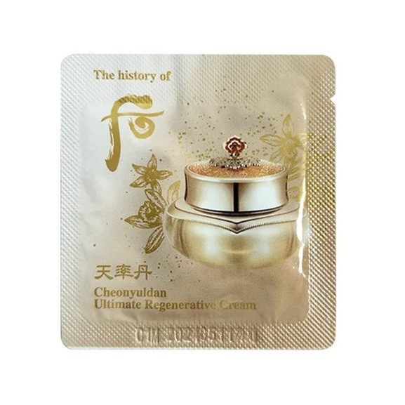 Крем для зміцнення тургору The History of Whoo Cheonyuldan Ultimate Regenerative Cream 1 мл