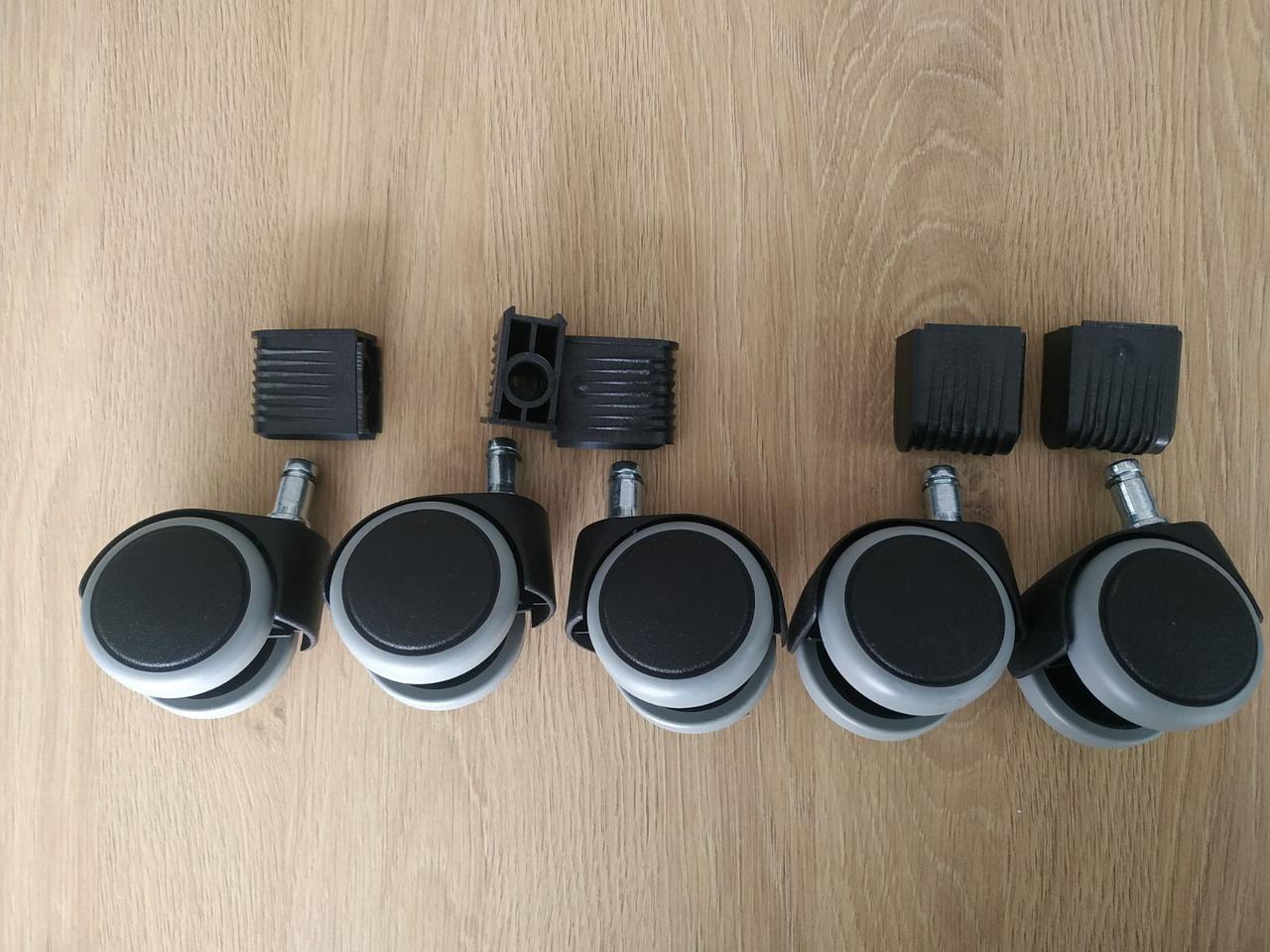 Комплект (5 шт.) ролики з гумовим покриттям FI 11 тип H + заглушки 20*40