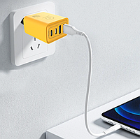 Зарядний пристрій для декількох пристроїв універсальний на 2 виходи usb з type c 48вт WUW-C212