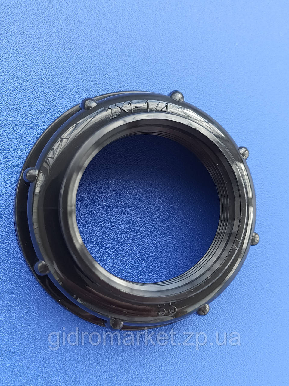 Перехідник для єврокуба D-60 мм, на різь 40 мм (1-1/4" дюйма), перехідник на кран єврокуба, фото 1