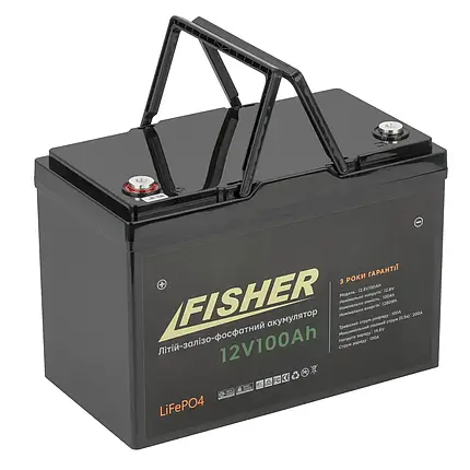 Літій-ферумний акумулятор Fisher LiFeP0-4 12.8 V 100 Ah, фото 1