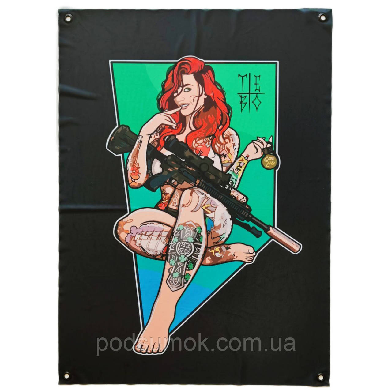 Банер прапор військовий 20-201 70х100 см настінний односторонній з люверсами, фото 1