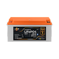Акумулятор LP LiFePO4 12,8V - 200 Ah (2560Wh) (BMS 200A/100А) пластик Smart BT