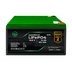 Акумулятор GV LiFePO4 12,8V - 12Ah (154Wh)
