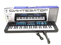 Дитячий іграшковий Синтезатор із мікрофоном M 5499 розмір 70 см, 54 клавіші, запис, МР3, USB зарядне., фото 2